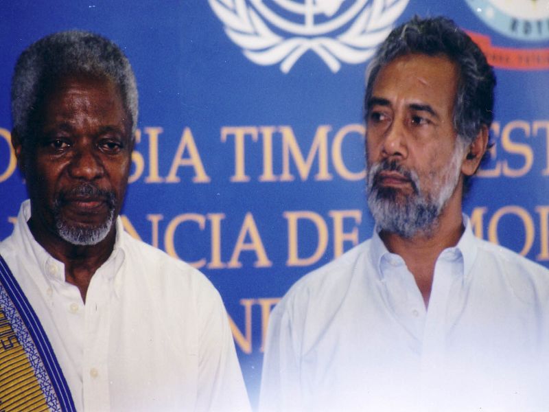 Kofi Annan and Xanana Gusmão